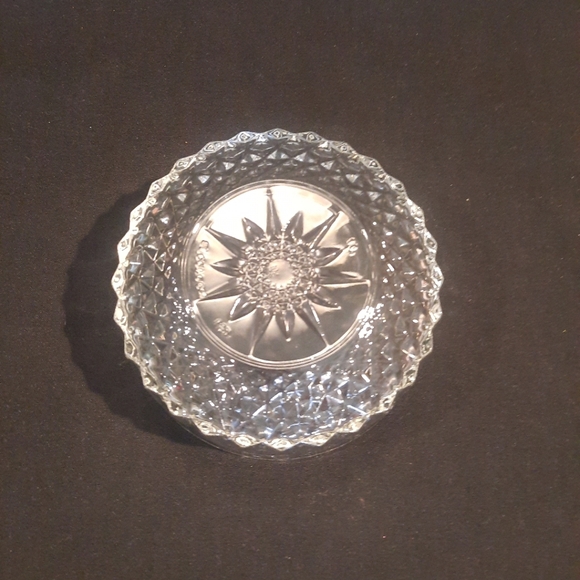 Durand International Luminarc Diamant 2-Piece Glass Snack Set Platter Bowl - Picture 7 of 11